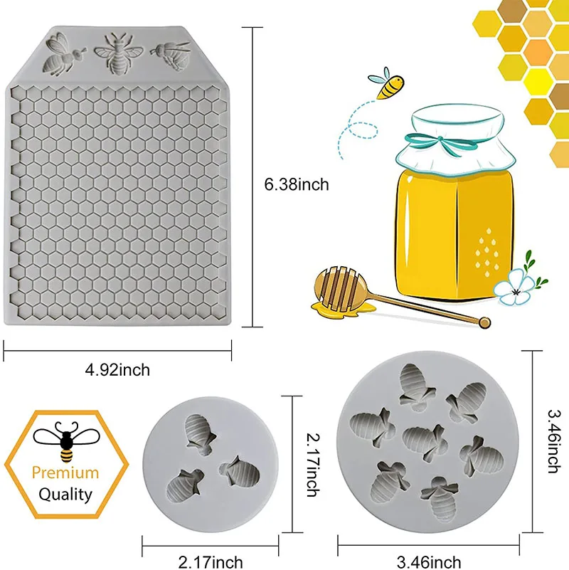 SUNSK Stampo in silicone per api e fiori, a nido d'ape e | FindTheDeal