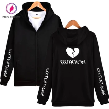 

Xxxtentacion Hoodies Men Zipper Fashion Hip Hop Hooded Sweatshirt Casual Cotton Harajuku Zipper Streetwear