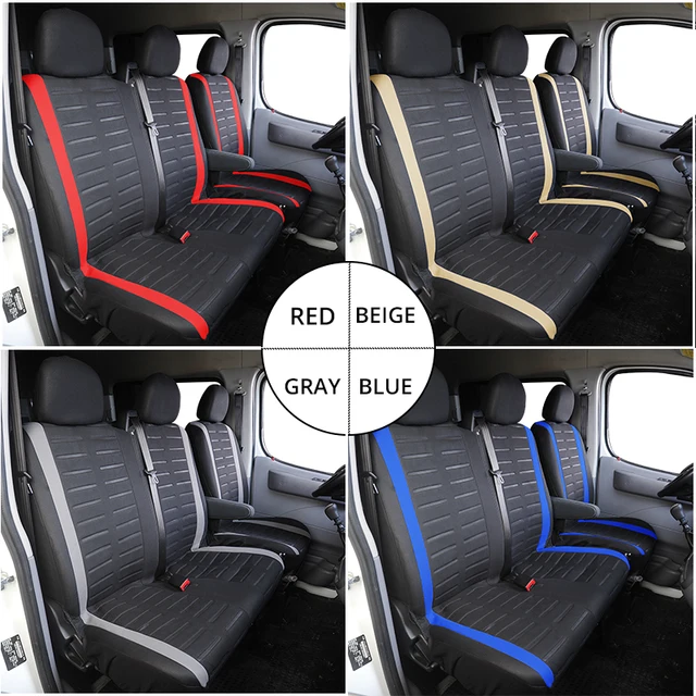 2 + 1 Van Lkw Lkw Wasserdichte Auto Sitzbezüge Leder Protektoren in Balck/ Blau für Volkswagen T5 für toyota Hiace für Sprinter - AliExpress