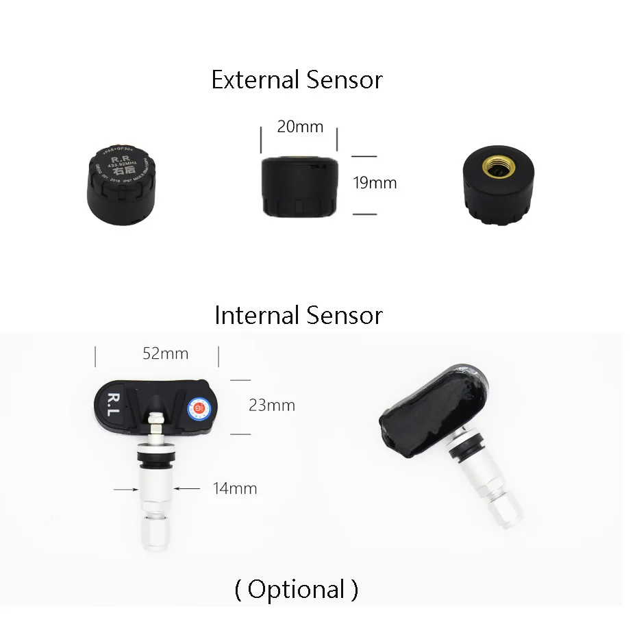Система контроля давления в шинах Visture TPMS с USB выходом 10 Вт внешний внутренний