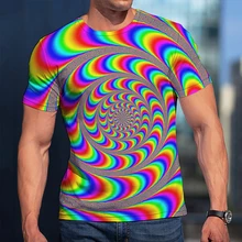 3D Print T-shirts In 2021 Graphics Spin Dizziness Colorful Clothes Hot Sale Crew Neck Unisex Child Short Sleeves Casual Soft Top