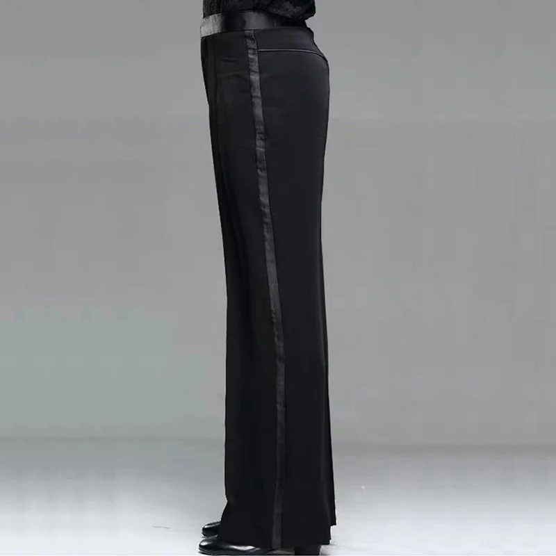 Men Latin Dance Pants Ballroom Standard Dancing Straight Trousers Tango Cha Cha Salsa Samba Competition Performance Wear DN4543