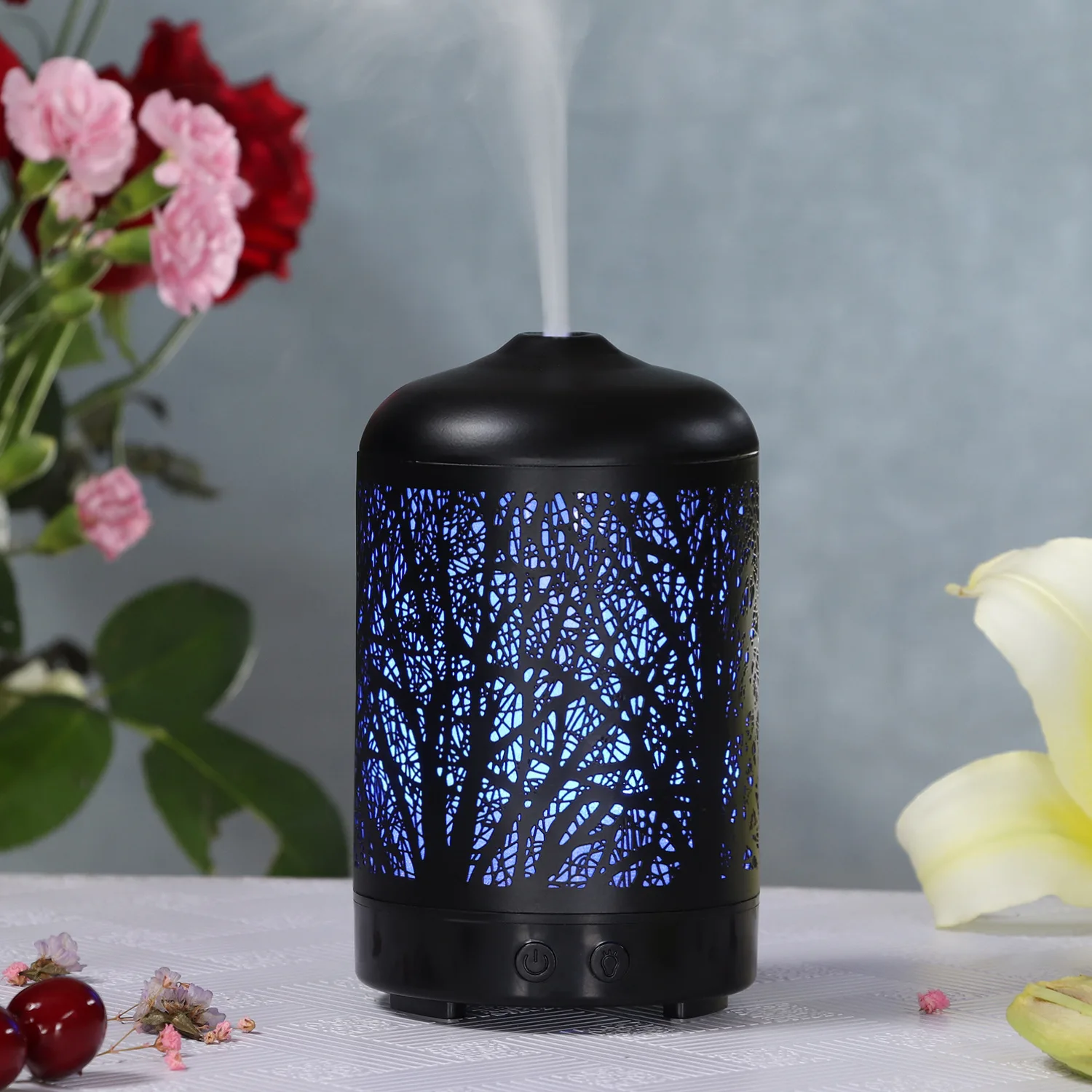 Creative Branch Iron Art Aroma Diffuser Spray Humidifier Plug Mini Household Bedroom Office Desk Surface Panel Humidification