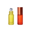 1/5/10PCS 5ml Portable Frosted Colorful Essential Oil Perfume Thick Glass Roller Bottles Travel Refillable Rollerball Bottle ► Photo 2/6