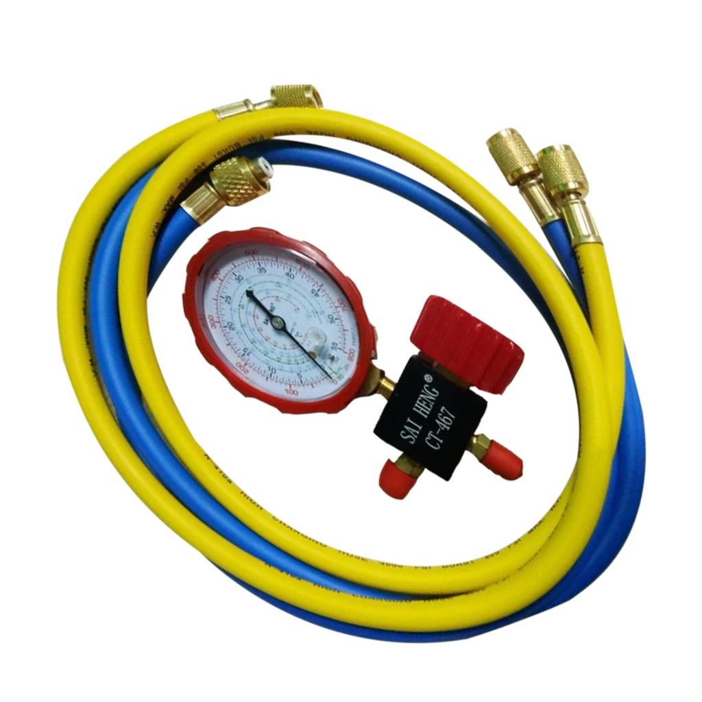 1 Set Manifold Gauge & Charging Hose for R410A Refrigerant Mini Split System