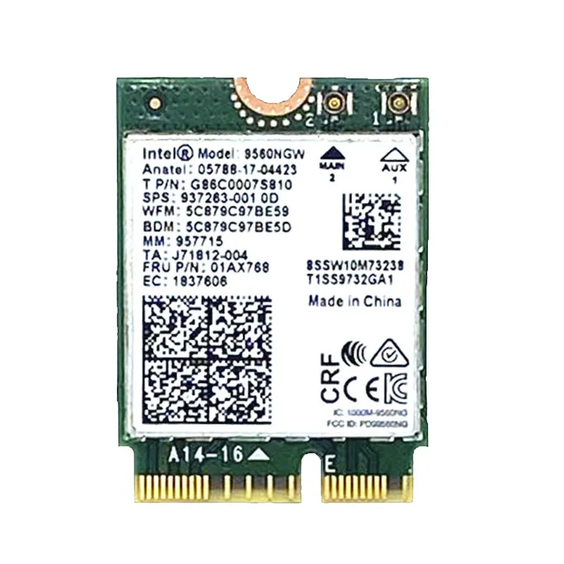 Intel 9560 2 Băng Tần 2.4G/5GHz Không Dây Bluetooth 5.0 802.11ac M.2 Cnvi Intel 9560ngw Wi-Fi wifi adapter for laptop