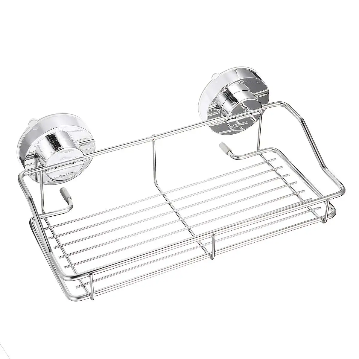 

Dual Sucker Bathroom Shelf Shower Corner Basket Removable Wall Mounted Storage Shelf Suction Cup Rack Shower Organizer Basket