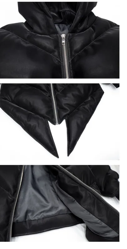 [DEAT] Loose Fit Irregular Overisize Warm Woolen Coat Parkas New Hooded Long Sleeve Women Fashion Autumn Winter 19L-a74