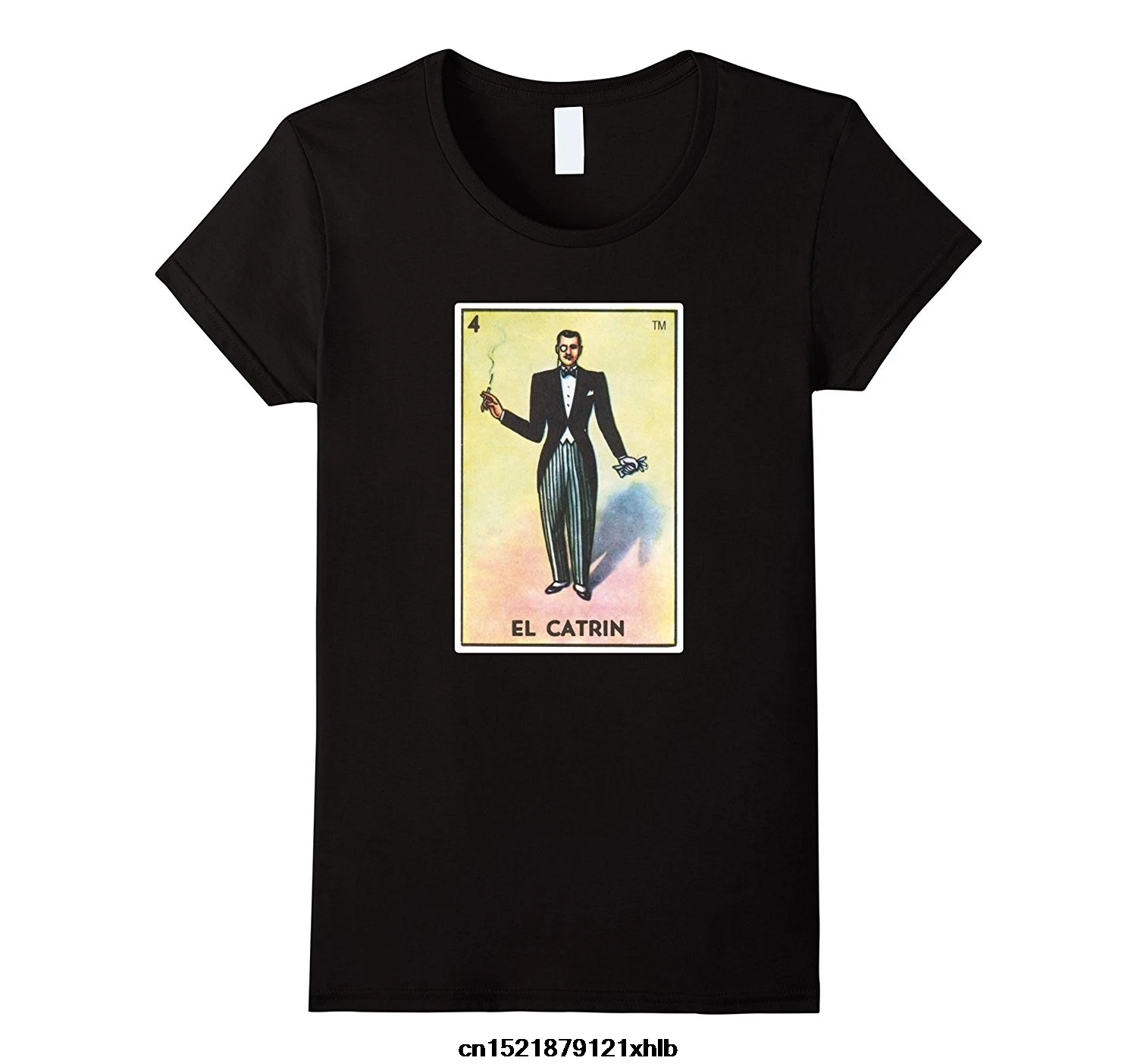Мужская футболка El Catrin Card джентльмен денди Dapper Man Loteria забавная новинка wo для