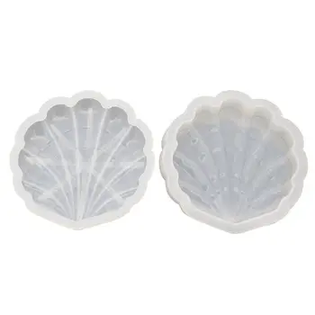 

DIY Crafts Making Crystal Epoxy Mold Shell Shape Table Top Storage Box Desktop Decoration Molud Set Resin Silicone Molds