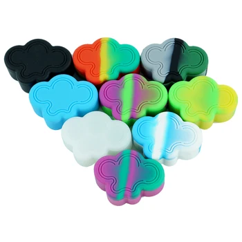 

5pcs 22ml cloud shape silicone wax container jar nonstick dab container portable silicone storage tank