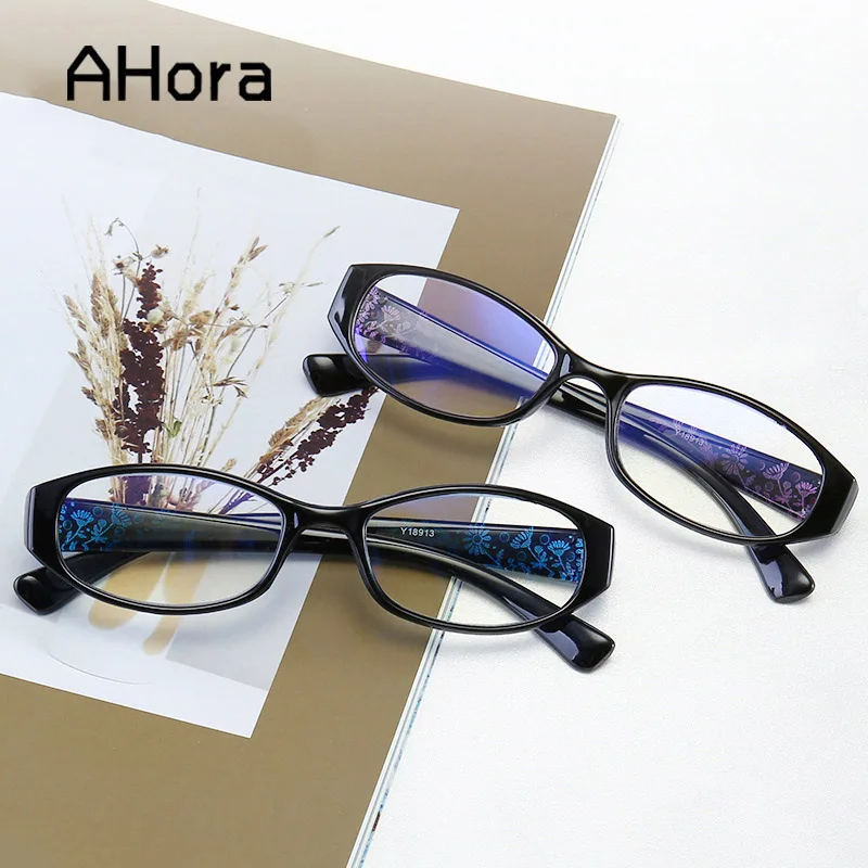 

Ahora Reading Glasses Women Anti Blue Light Blocking Eyeglasses Flower Diamond Presbyopia Eyewear for Ladies Diopter +1.0 to 4.0