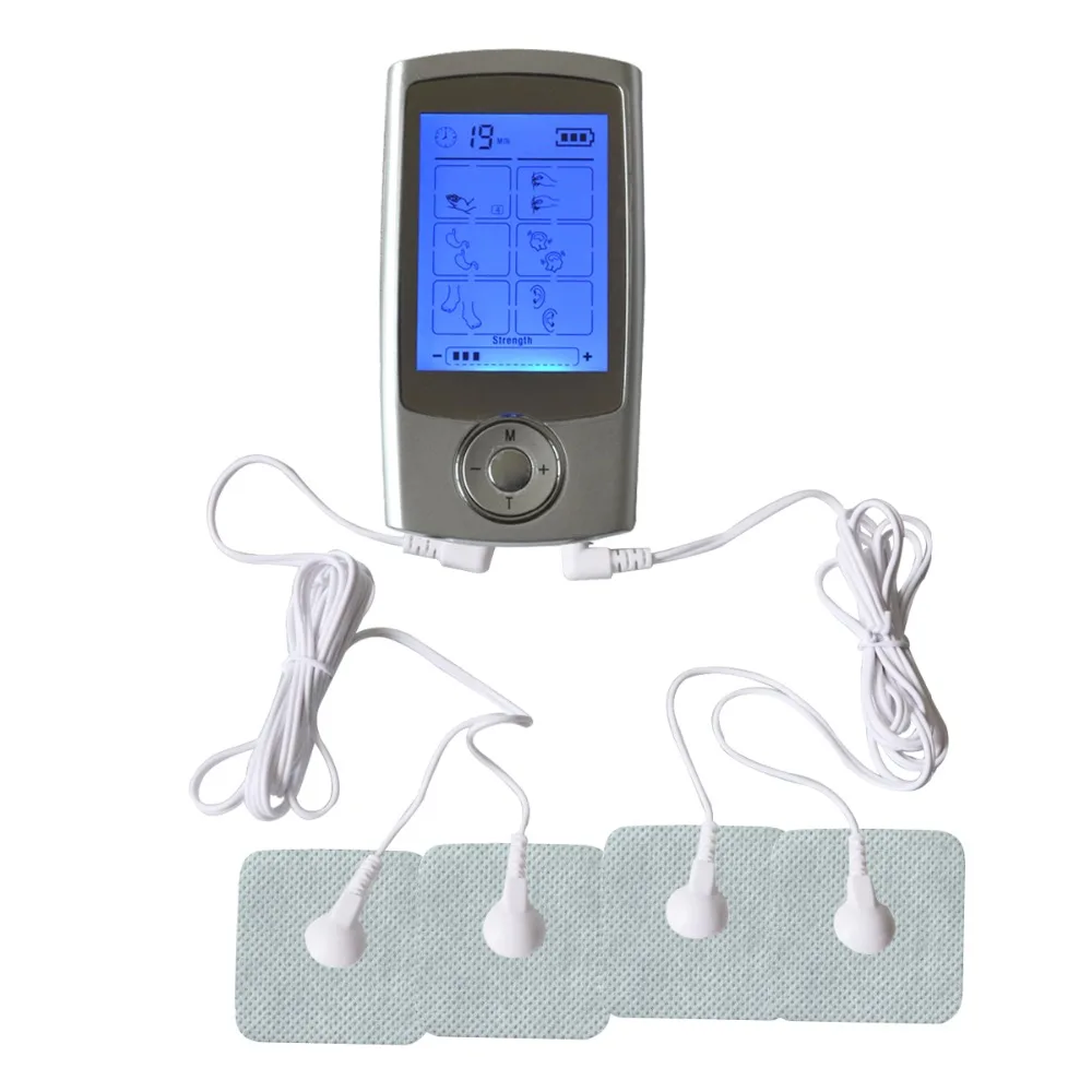 Двойной Выход электронные десятки машин цифровой терапевтический массаж массажер для похудения живота мышцы электростимулятор с 8 шт