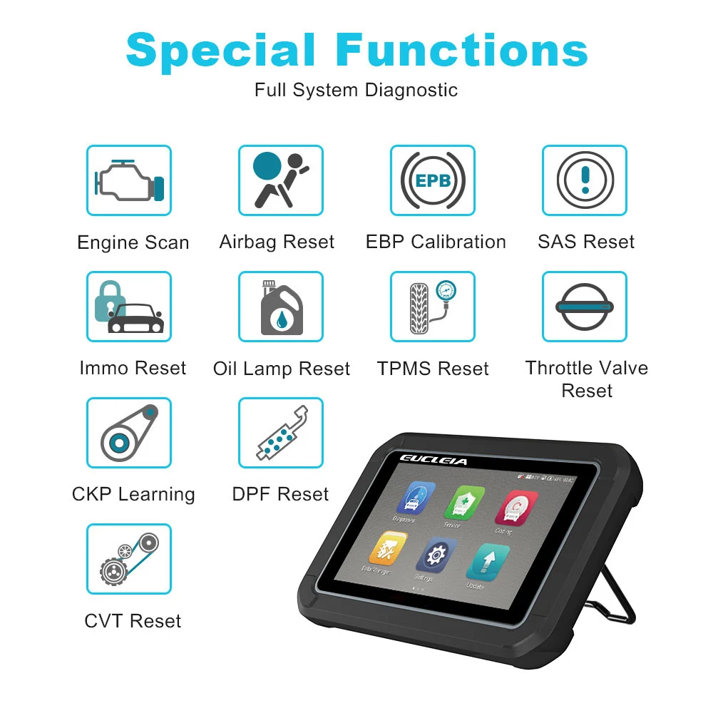 Автомобильный сканер EUCLEIA S7C OBD2 профессиональный считыватель кодов полной