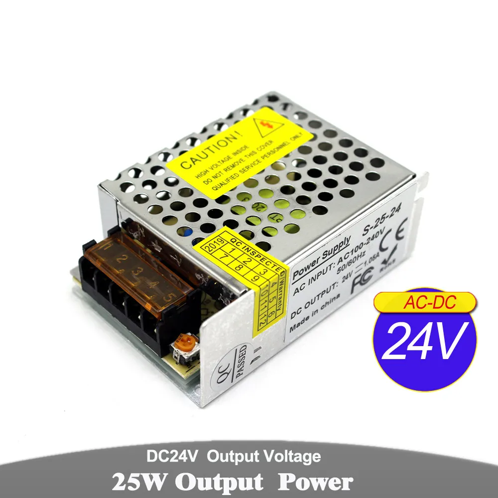 Питание DC5V DC12V DC15V DC18V DC24V 25 Вт СВЕТОДИОДНЫЙ Драйвер Трансформаторы 110 220 AC/DC импульсный источник питания для Светодиодный свет CCTV монитор