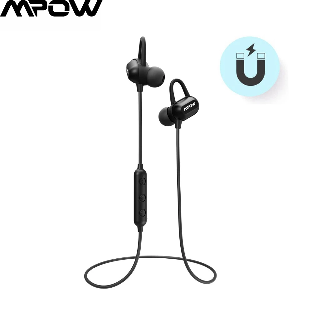Mpow Топ беспроводные Bluetooth наушники водонепроницаемые магнитные спортивные HiFi