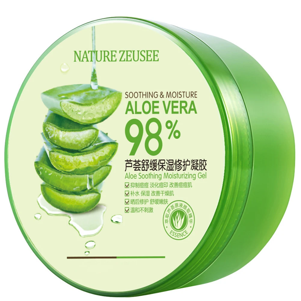 300ml Aloe Vera Gel Hydrating Moisturizing Face Cream 98% Acne Lotion Skin Care Moisturizing Day Cream After Sun Lotion Aloe Gel