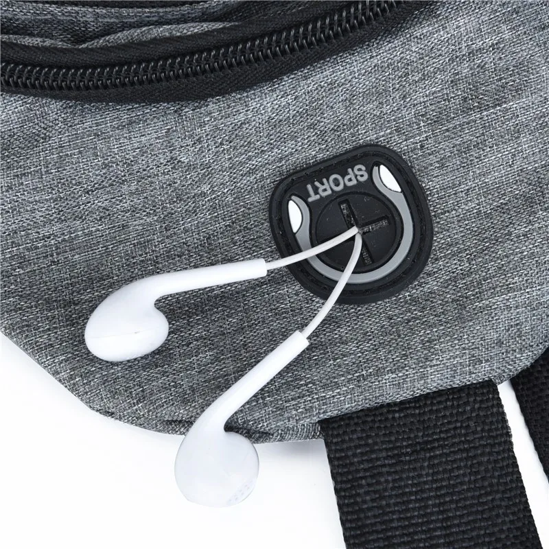Mens Messenger Bag Multipurpose Chest Pack Waterproof Crossbody Bag with Earphone Hole Anti-theft Chest Pack Shoulder Bag Men Sports Accessories