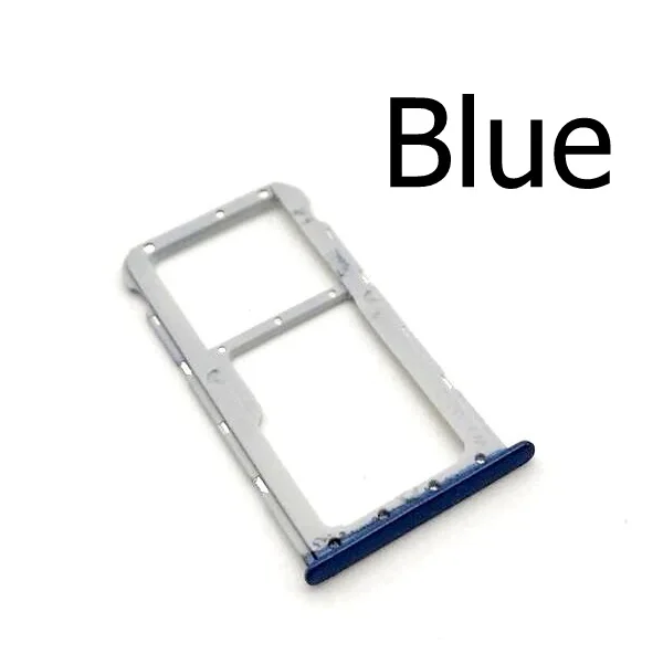 Blue Разъем для sim-карты для huawei SE/Honor 7X слот для sim-карты держатель для huawei Honor 7X адаптеры для sim-карт запасные части - Цвет: Blue