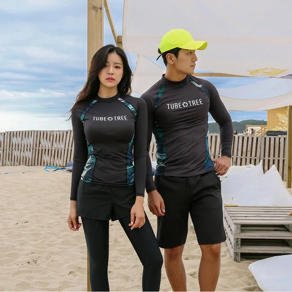 

Couples Snorkeling Wetsuit 2019 New Style Long Sleeve Sun-resistant Bathing Suit UV-Protection Beach Quick-Dry Elasticity Jellyf