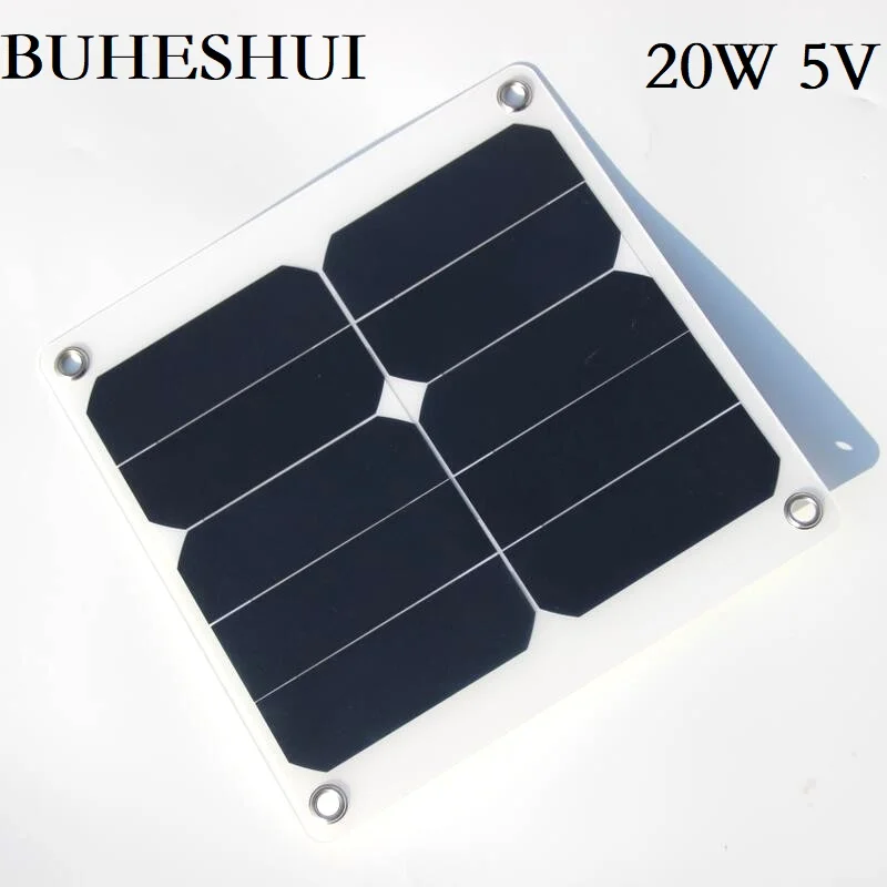 BUHESHUI 20 Вт 5 В портативная солнечная панель зарядное устройство наружная солнечная батарея для iPhone мобильный Банк питания Солнечная энергия