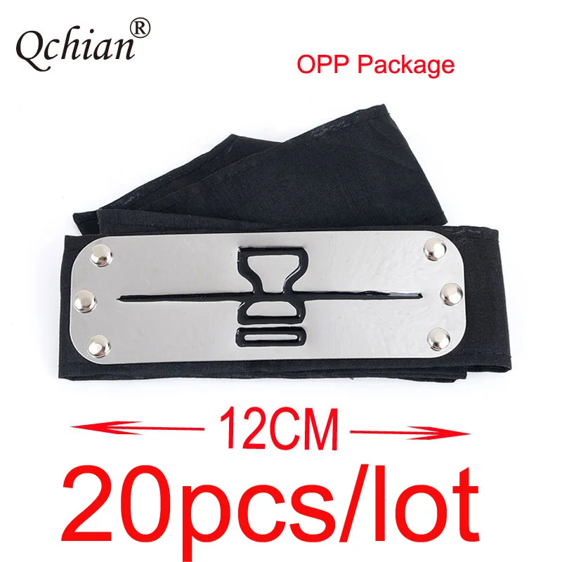 20pcs/lot Anime naruto headband Leaf Village Logo Konoha Uchiha Itachi Kakashi Akatsuki Members cosplay costume Accessories - Цвет: Синий
