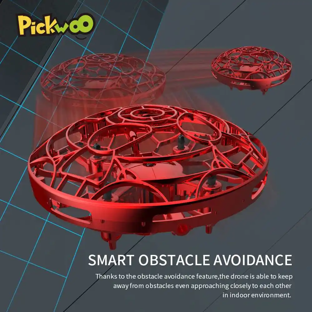 Pickwoo Атлетическая антистрессовая ручная мини игрушка ротатор Дрон светодиодный Спиннер для пальцев вращающийся Детский Рождественский подарок RC Helicopt
