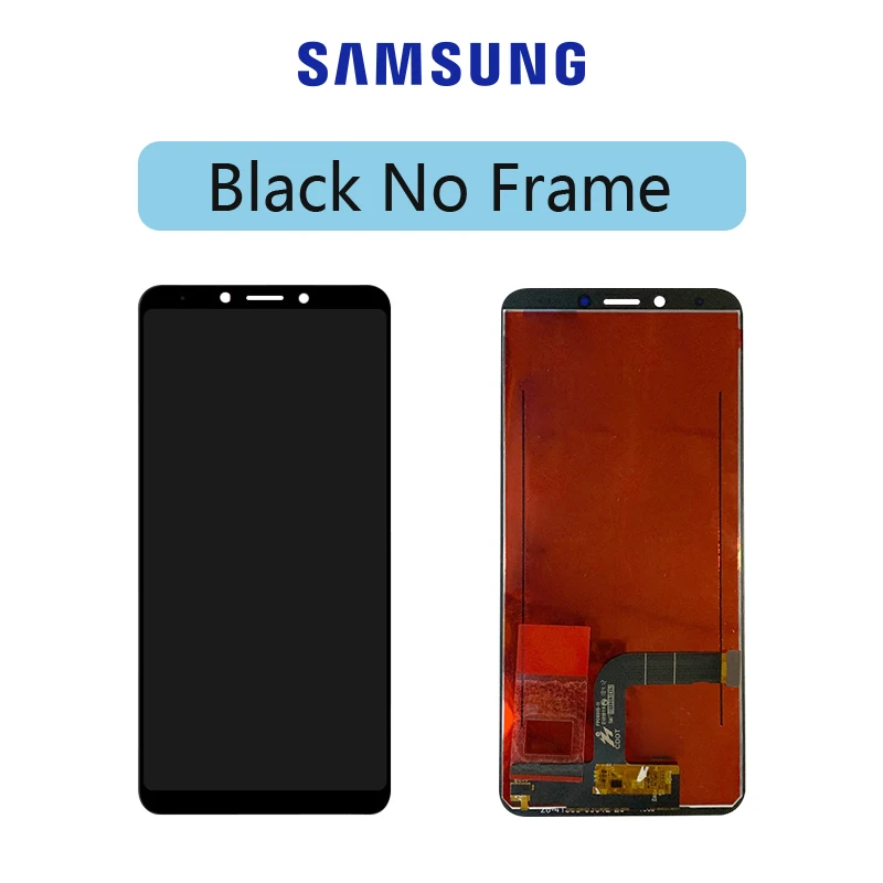 6," ЖК-дисплей для samsung Galaxy A6s G6200 G6200F ЖК-экран Замена дигитайзер сборка - Цвет: Черный