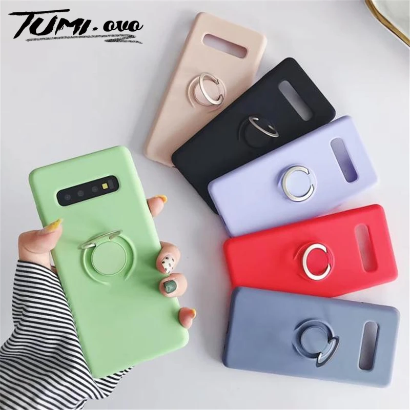 Shockproof Bracket Case Liquid Silicone For Samsung Galaxy S8 S9 Plus S10 Lite S10E Note 9 J4 J6 2018 A50 A70 A10 A20 A30 A750 | Мобильные