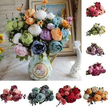 

Landscaping Necessary Artificial Flowers Fake Plant Simulation Peony Fashion Beautiful White Green Blue Purple Plus Light Pink