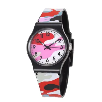 

Kids Girls Boys Plastic Wrist Watch Analog Quartz Sport Watch Camouflage Watch Cartoon Watch PVC Wristband