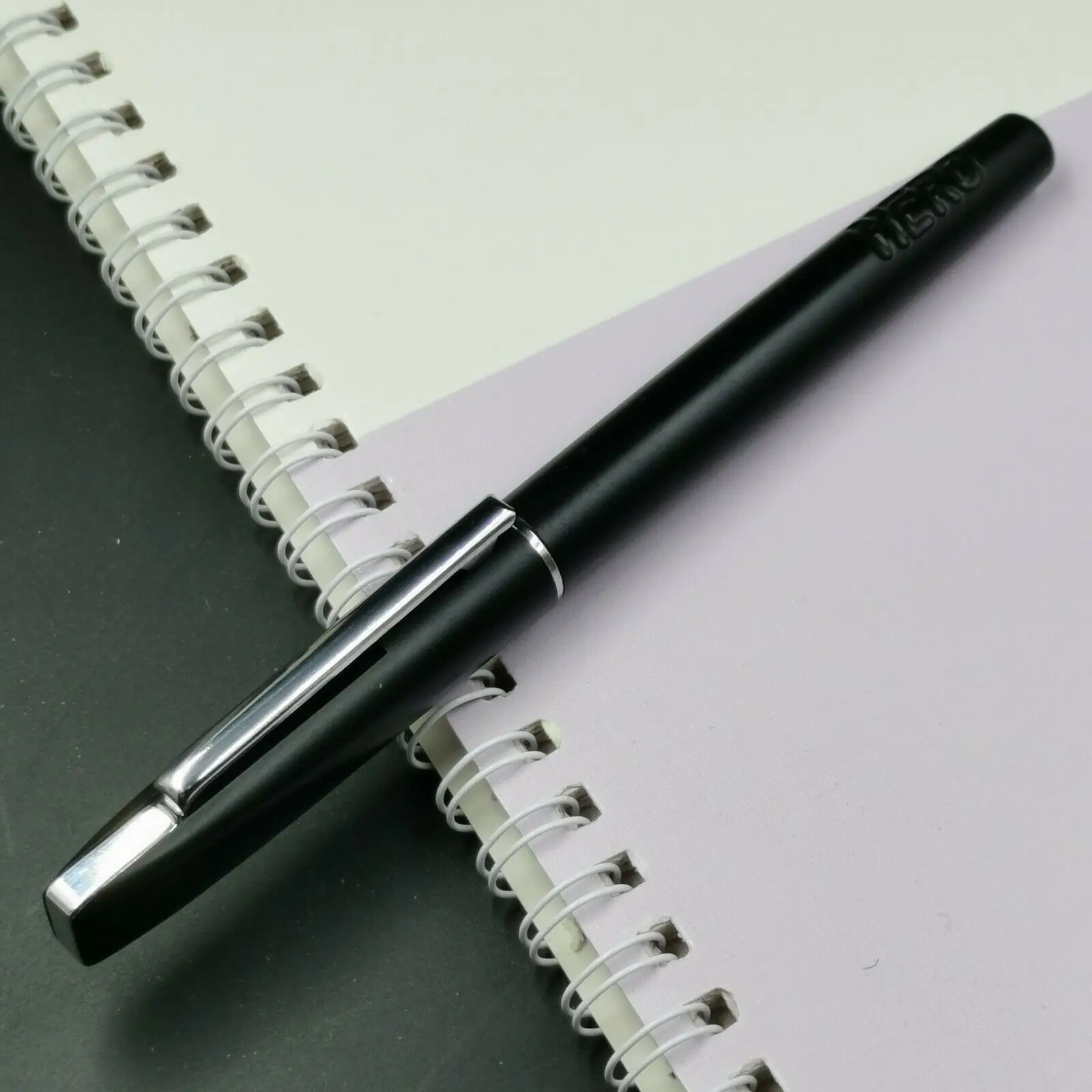 Старый сток герой матовый черный авторучка чернильная ручка F Перо Push and Pull Тип