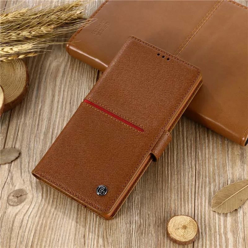 brown Роскошный бренд GEBEI, кошелек из натуральной кожи, флип-чехол, чехол для samsung Galaxy Note10 Note10plus S10E S10 S10Plus KS0413 - Цвет: brown