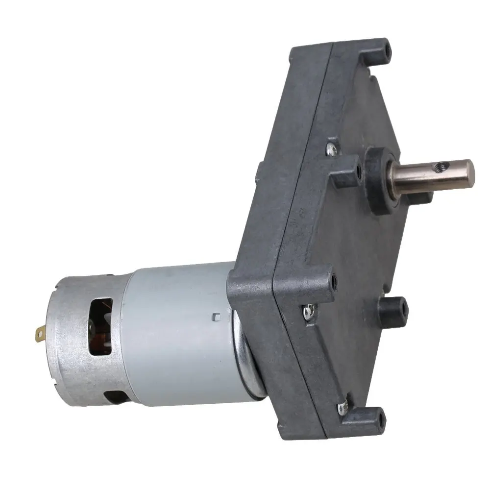 

Silver DC 12V 2.5RPM Square High Torque Electric Speed Reduction Geared Motor with Metal Gearbox