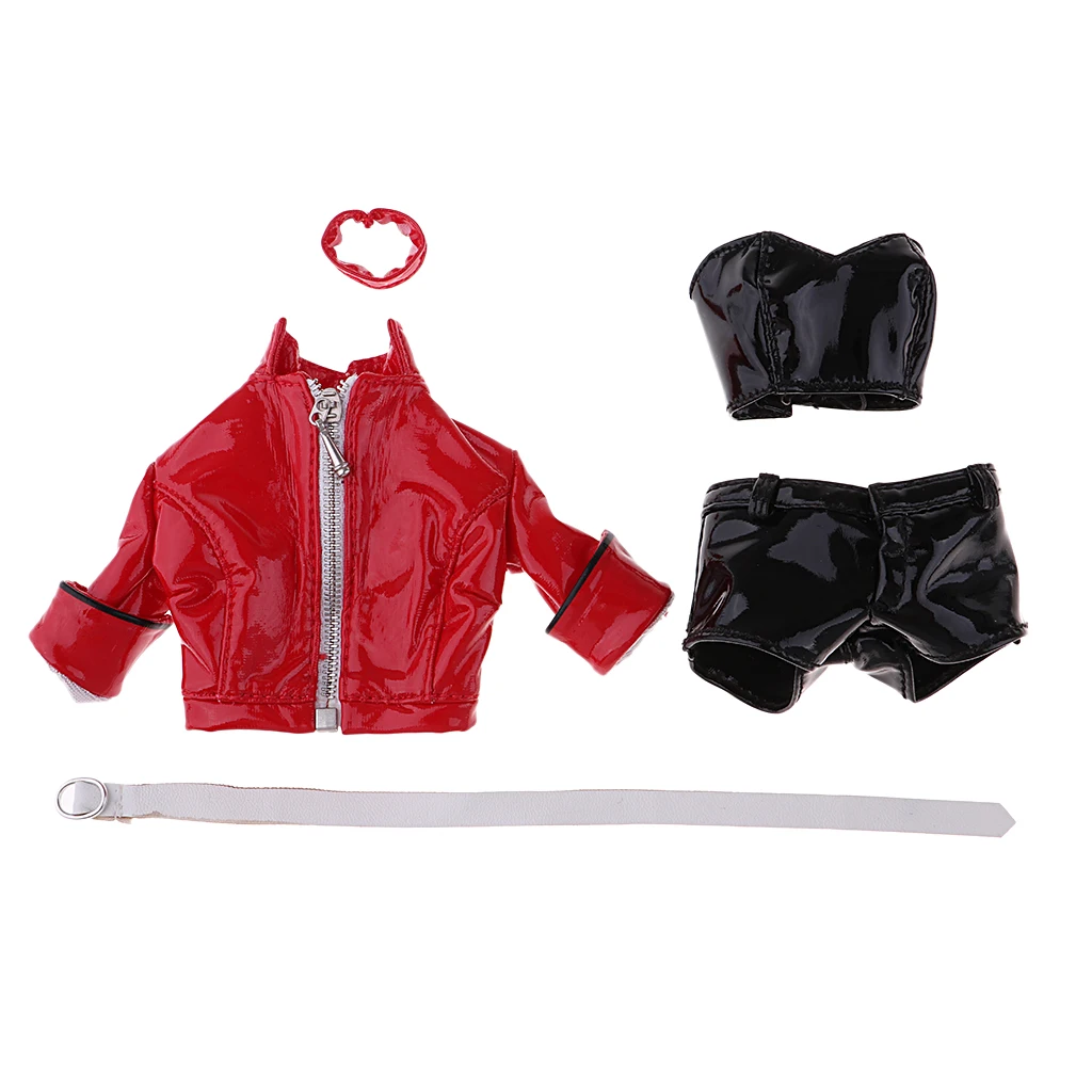 1/6 Scale Womens Clubwear PU Leather Clothing Kit for Hottoys, CY CG Girl, TTL, Enterbay 12 inch Female Figure Body Accessories