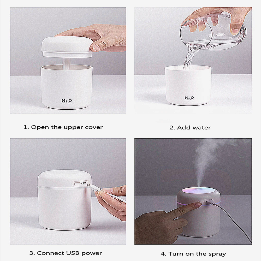Portable Aromatherapy Diffuser Air Humidifier Ultrasonic Car USB Humidifier Aroma Essential Oil Diffuser For Home Humidificador
