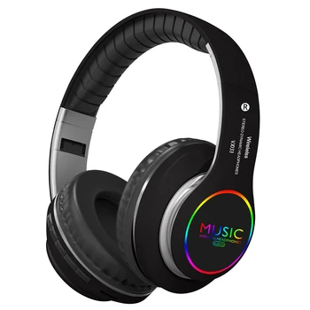 

VJ033 LED Wireless Bluetooth Folding Headphone Over-Ear Headset with Microphone Wireless Earphone HiFi Headphones