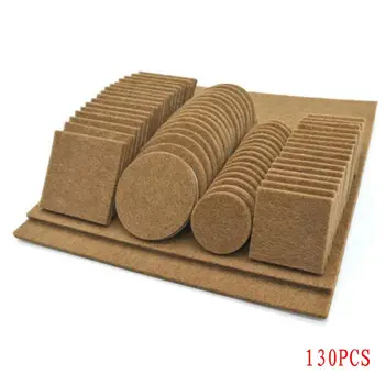 

80/130pcs Furniture Chair Table Leg Self Adhesive Felt Wood Floor Protector Pads
