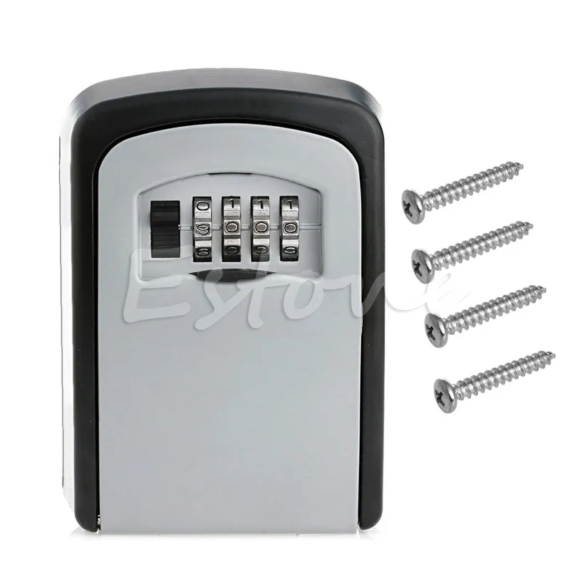 Открытый безопасный ключ коробка для хранения Органайзер w/4 цифры настенный комбинации Y1QB