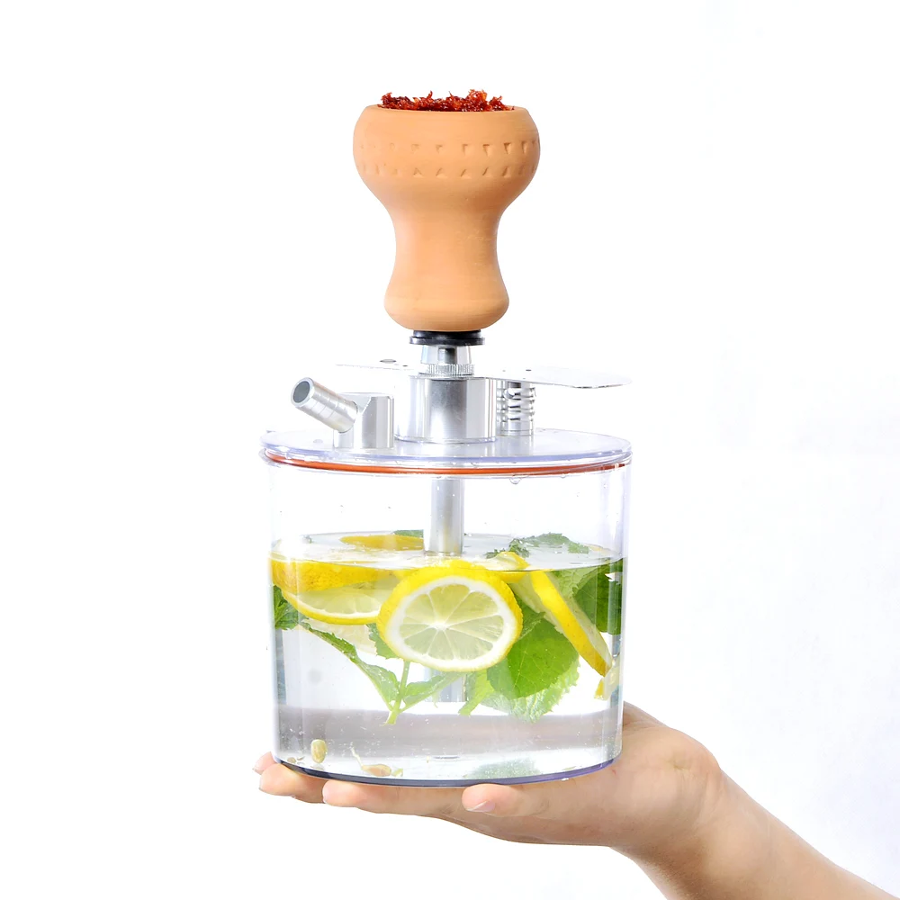 

Small Acrylic Hookah Shisha Pipe Set Waterpijp Travel Chicha Nargile with Narguile Hose Ceramic Bowl Charcoal Tongs Accessories