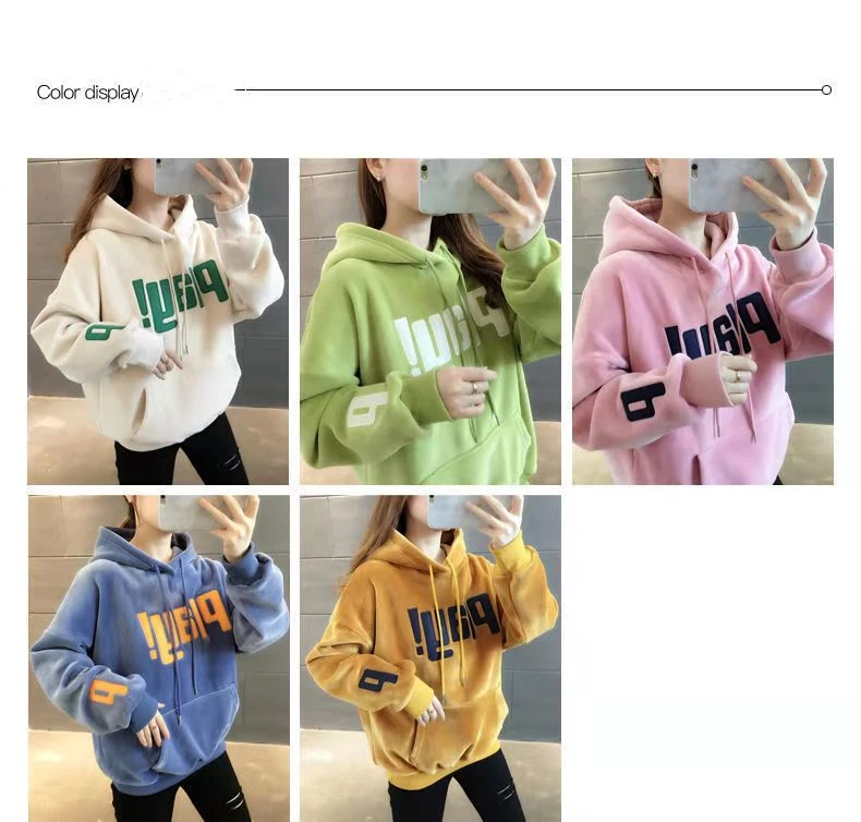 Oversized Hoodie Moda Coreana Camisola Com Capuz Roupas Kawaii Casaco Quente