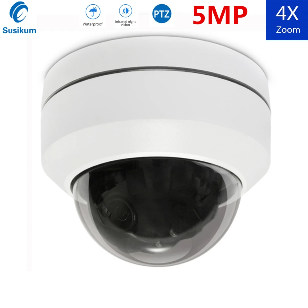 

5MP Waterproof PTZ AHD Camera 2.8-12mm Motorized Lens 4x Zoom Outdoor 5Megapixel Security Analog Dome Video Camera Support RT485