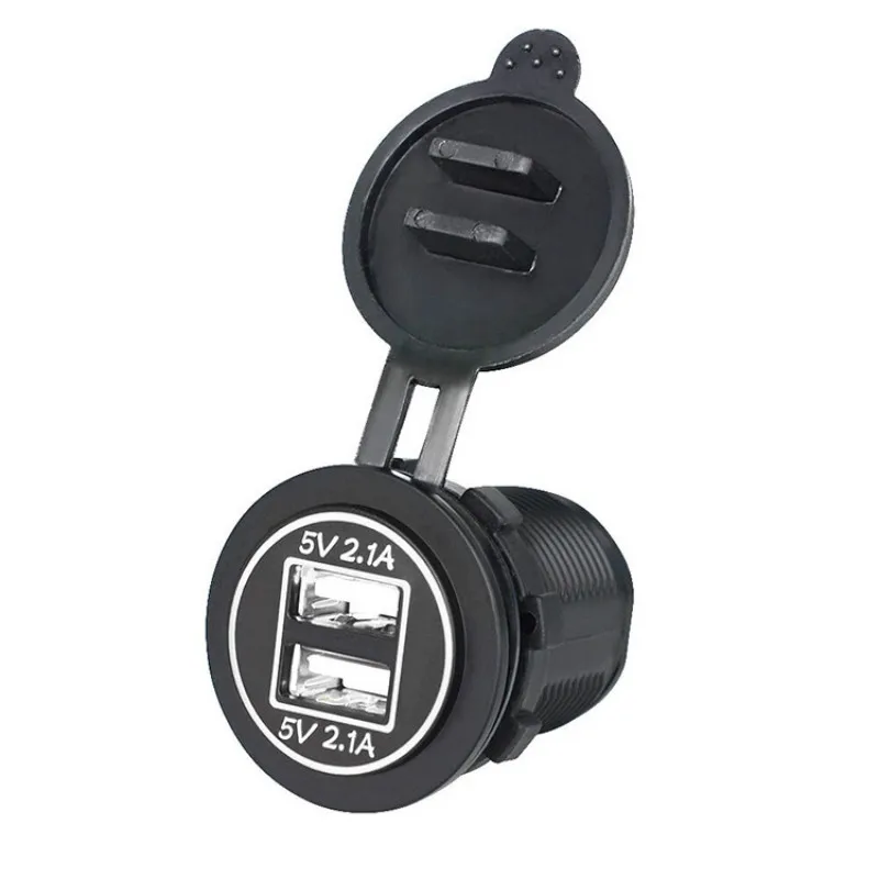 USB зарядное устройство Крышка для мотоцикла Авто Грузовик ATV Лодка светодиодный автомобиль 4.2A двойной USB разъем 12-24 В Автомобильное зарядное устройство USB адаптер питания