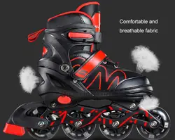 Pu Leather Adjustable Roller Skate Professional Slalom Roller Skating Shoes Sliding Free Skate For Children Sneakers Wrench 2