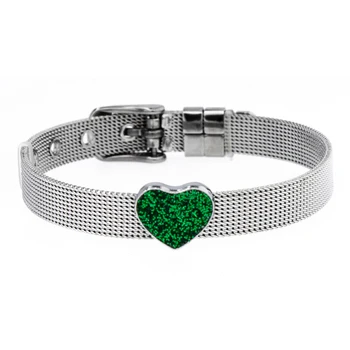 

50pcs 8mm 10mm stianless steel mesh bracelet women men bracelets wristband fit for 8mm 10mm slide letter charms DIY jewelry gift