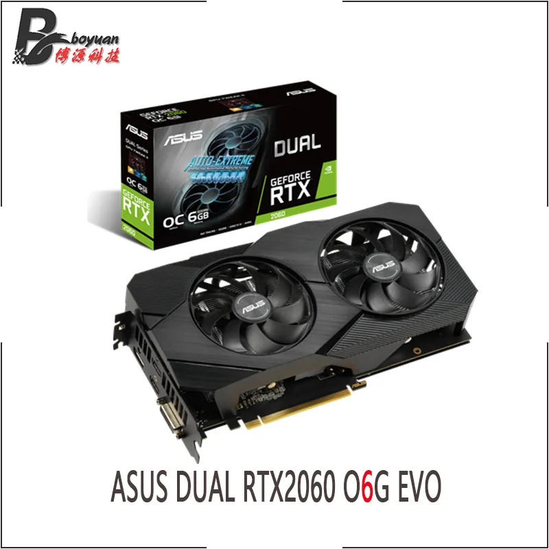 graphics card for gaming pc ASUS DUAL RTX2060 O6G EVO 2060 GDDR6  6G  192 Bit Video Cards GPU Graphic Card DeskTop CPU Motherboard NEW O6G O12G graphics card for gaming pc