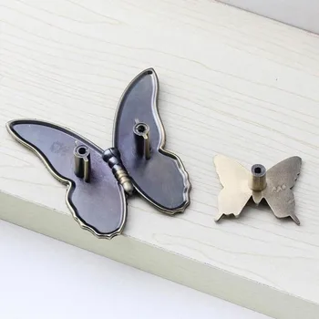 Vintage Furniture Handle Drawer Single Knobs Kitchen Cupboard Cabinet Pulls Door Handle Leaf Starfish Butterfly Antique Bronzed