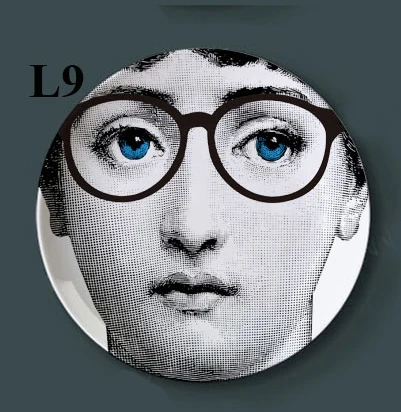 9 Фоновая панель для бара отеля rosenthal Piero fornasetti, настенная, Миланская, Художественная, декоративная тарелка, украшение дома, орнамент, ремесла - Цвет: 9