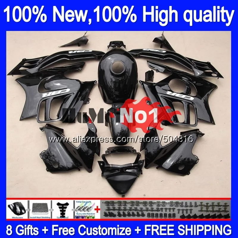 Корпус+ майка для HONDA CBR600 F2 FS CBR600FS 1MC. 38 глянцевый черный CBR 600F2 600 F2 CBR600F2 1991 1992 1993 1994 91 92 93 94 обтекатель - Цвет: No. 1