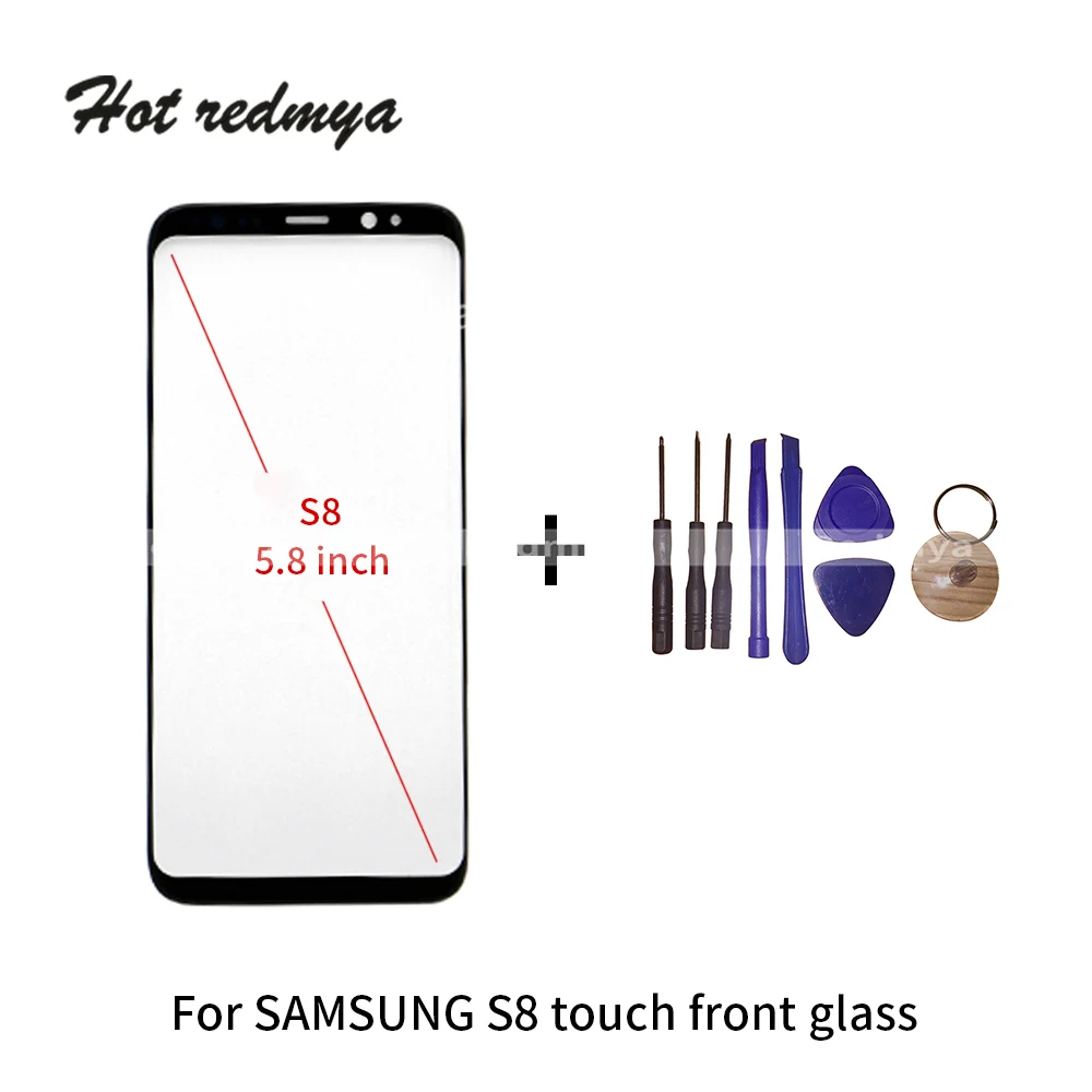 S8 Переднее стекло Замена для samsung Galaxy S8 S8 Plus ЖК сенсорный экран Переднее внешнее стекло клей ecran инструменты